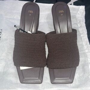 Zara slide wedges
